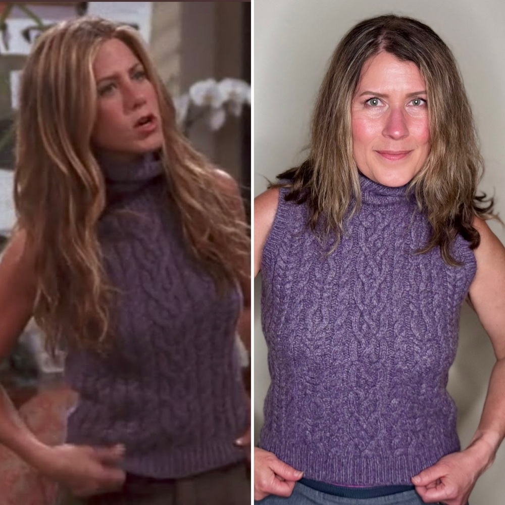 Ralph Lauren Purple Label Cashmere Cable Knit Top as seen on Rachel on Friends